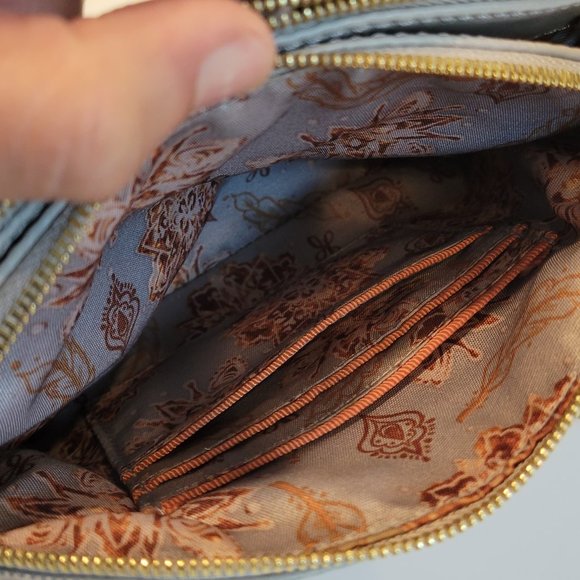 HOBO Grey Leather Crossbody Bag - Picture 3 of 12